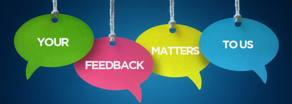 sign that says your feedback matters