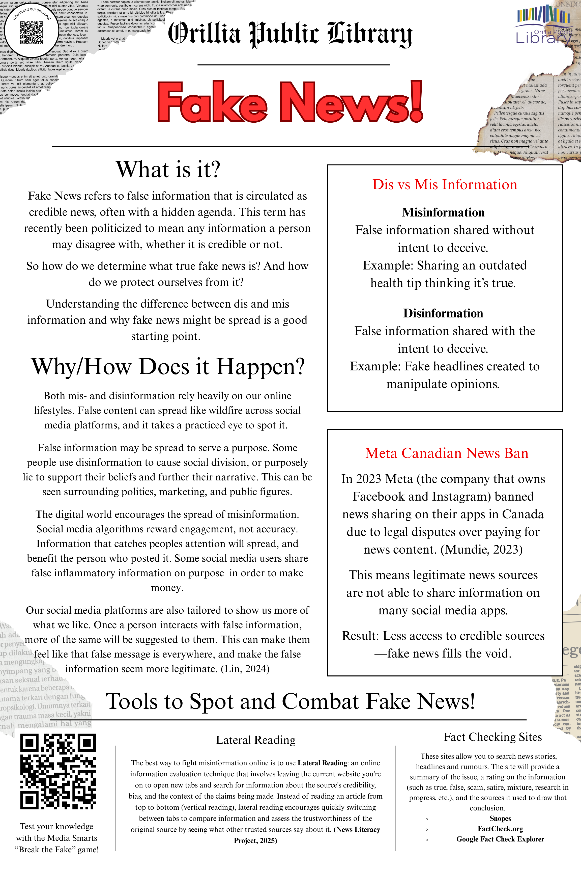 Image of OPL's Fake News Poster
