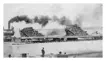 The railway equipment working on the Orillia waterfront.