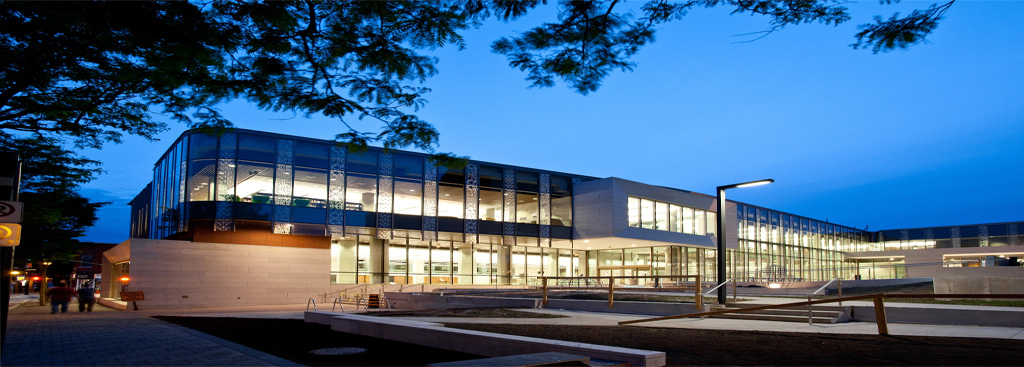 Library front of building