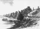 Sketch of Hodge's Hotel, Oro, Lake Simcoe